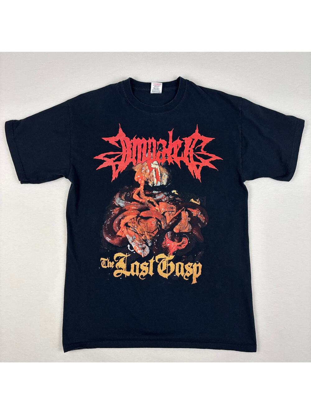 Impaled The Last Gasp Death Metal Band Tour Merch Faded Black T-Shirt Medium